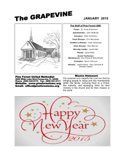 January Newsletter - Pine Forest United Methodist Church, Pensacola