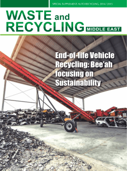 End-of-life Vehicle Recycling: Bee'ah focusing on Sustainability