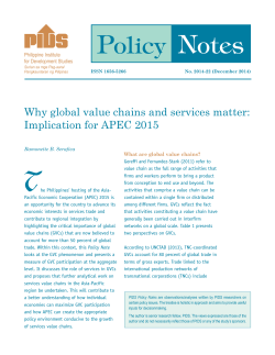 Why Global Value Chains and Services Matter