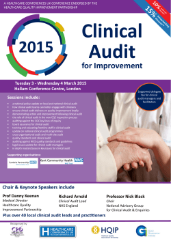 Clinical Audit for Improvement