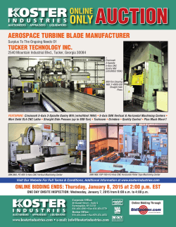 online onlyauction - Koster Industries, Inc.