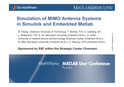 Simulation of MIMO Antenna Systems in Simulink and Embedded