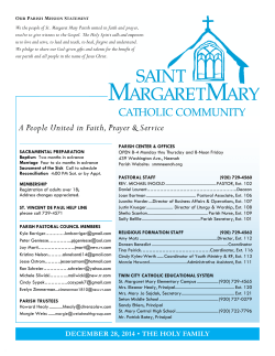 December 28, 2014 - St Margaret Mary Parish