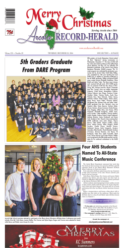 5th Graders Graduate From DARE Program - Arcola Record