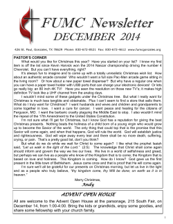 the December Newsletter