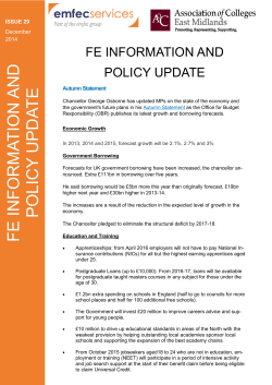 FE Information and Policy Update December 2014