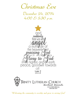 Christmas Eve - Trinity Lutheran Church