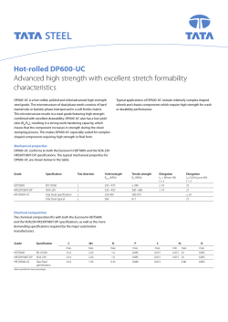 Hot-rolled DP600-UC - Data sheet