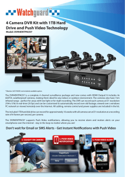 4 Camera DVR Kit with 1TB Hard Drive and Push Video Technology