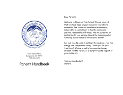 Parent Handbook - Mountain Peak Private School