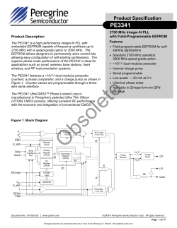 PE3341 DataSheet - Peregrine Semiconductor