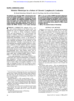Mutator Phenotype in a Subset of Chronic Lymphocytic