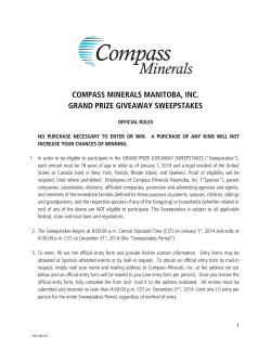 compass minerals manitoba, inc. grand prize giveaway