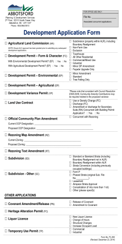 Development Application Form