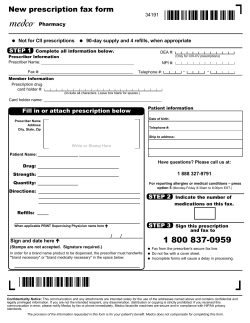 New Prescription Fax Form (Mail order)