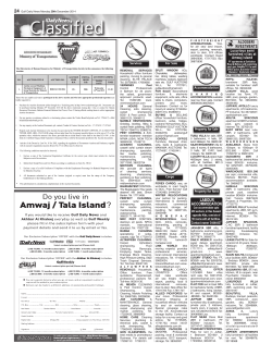 Classified - Gulf Daily News