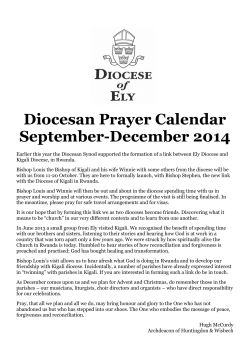 Diocesan Prayer Calendar