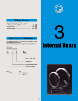 Section 3 - Internal Gears