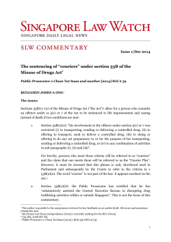 SLW Commentary - Singapore Law Watch