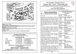 This week's Newsletter - St Joseph's Church, Bromley