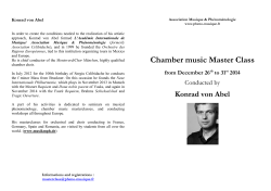 Konrad von Abel - Association Musique & Phénoménologie