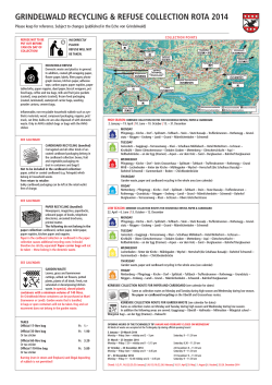 grindelwald recycling & refuse collection rota 2014