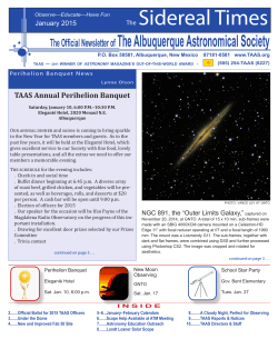 January 2015 - The Albuquerque Astronomical Society