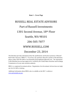 Russell Real Estate Advisors Form ADV Part 2A Brochure