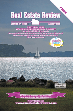 January 2015 Northern Neck Real Estate Review