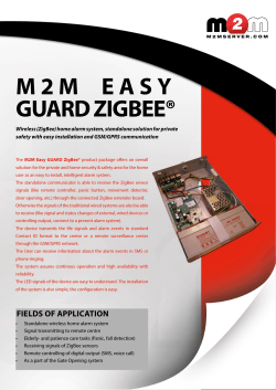 M2M EASY GUARD ZIGBEE® - Wireless