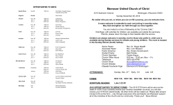 Announcements - Ebenezer United Church of Christ