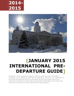 Pre-departure Guide - International Students