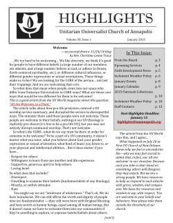 jan 2015 highlights.pub - Unitarian Universalist Church of Annapolis