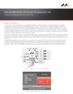 Marvell 88PA6120 3D Printer Development Kit