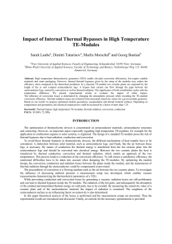 Impact of Internal Thermal Bypasses in High Temperature TE