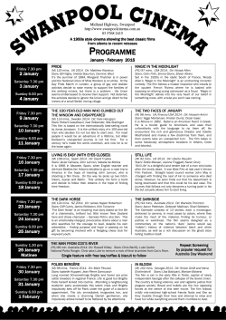 Programme January February 2015