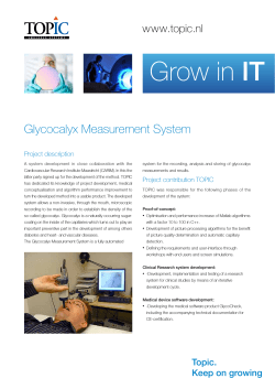 Glycocalyx Measurement - Topic Embedded Systems