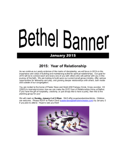 the Bethel Banner - Bethel Lutheran Church, Winchester, Virginia