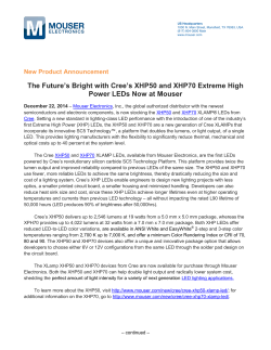 The Future's Bright with Cree's XHP50 and XHP70 Extreme High