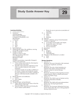 Study Guide Answer Key