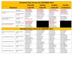Weekly Schedule