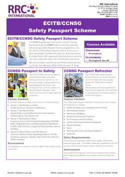 ECITB/CCNSG Safety Passport Scheme