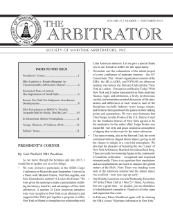 ARBITRATOR - Society of Maritime Arbitrators