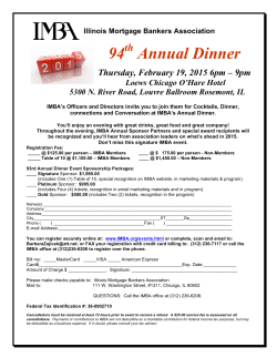 information about IMBA's 94th Annual Dinner Event