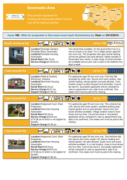 Issue 166 - Bids for properties in this issue must reach Homechoice