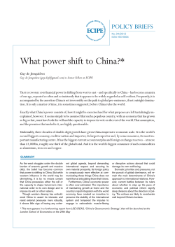 What power shift to China?*