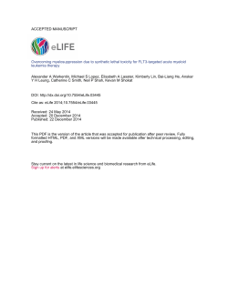 ACCEPTED MANUSCRIPT leukemia therapy Overcoming