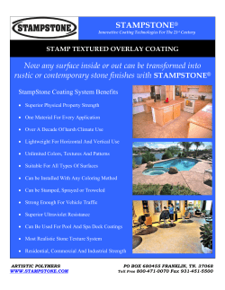 STAMPSTONE® Now any surface inside or out can be transformed