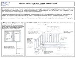 Health & Safety Standards for Vacation Rental Dwellings
