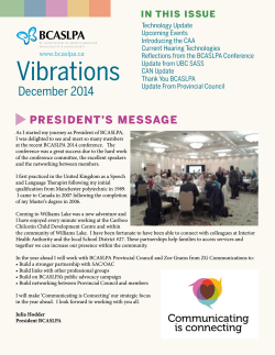 Vibrations December 2014